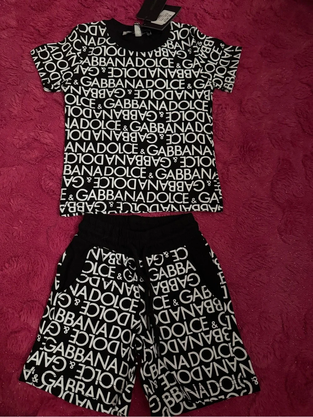 Dolce & Gabbana Black and White Logo Kids Set